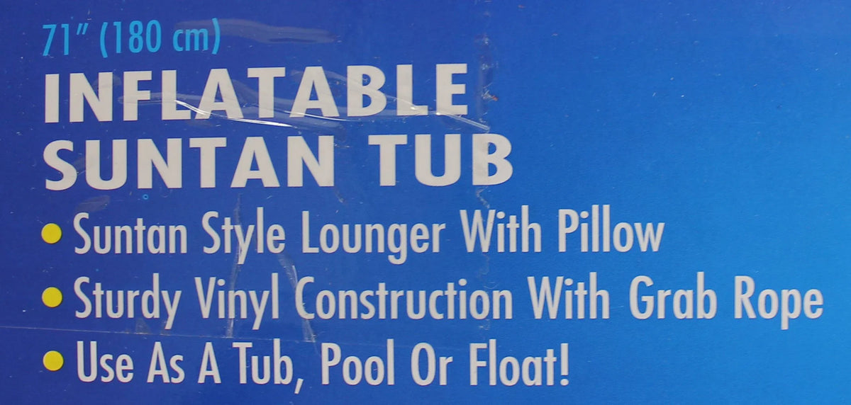 Pack) Float (6 (Open 71" Inflatable Tub Swimline Suntan Pool 9052 Lounge Box)