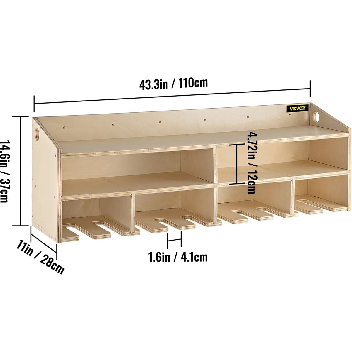 Mounted Wall Holder Wall Tool Power Tool BENTISM Slots 2-shelf Drill Organizer 10