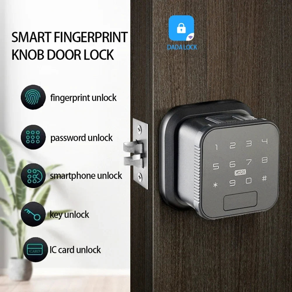 Lock Door Deadbolt with Door Lock Compatible Fingerprint Smart Electronic DADA Door Lock Lock Lock Smart Door Walmeck Handle Lock Keypad Lock Fingerprint with