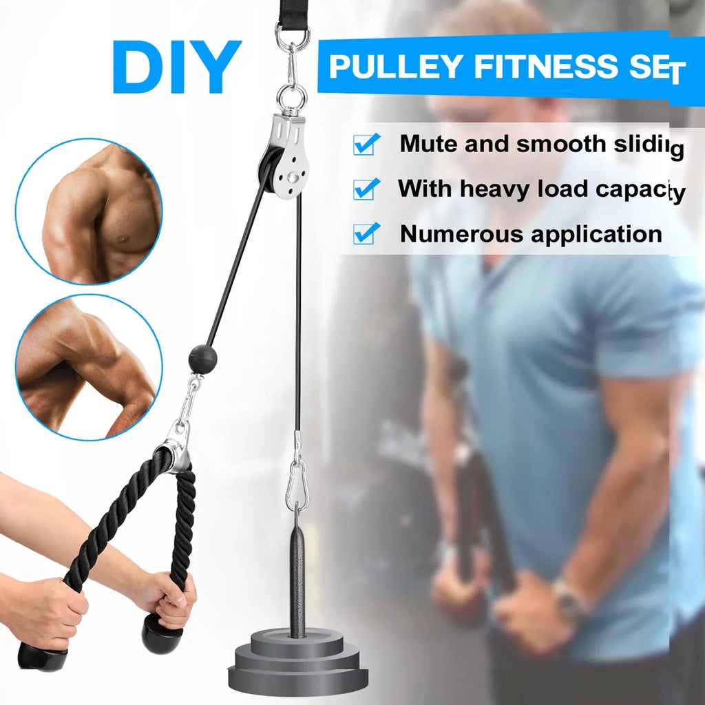 Arm Lifting Cable DIY Attachment ametoys Biceps Loading Triceps Pin System Fitness Machine Pulley Strength Hand Equipment Training Blaster