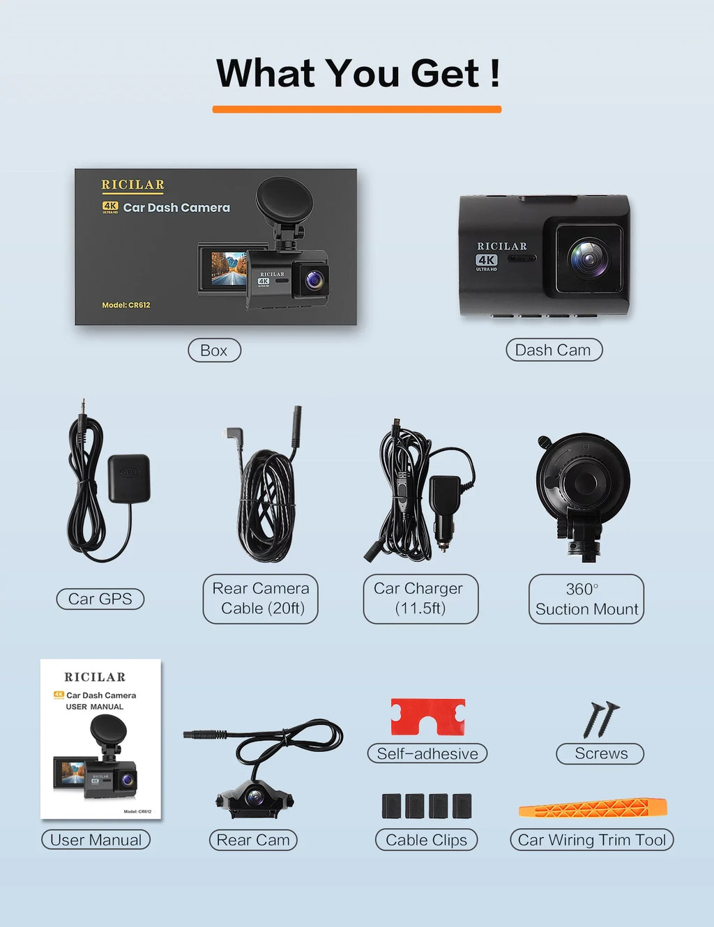 24 Wifi, Wdr, Hd Gps, 2K Ricilar Camera Built 4K Hd Sensor, Wide in Gravity 2" with Ips Rear Screen, Parking Hour Full Front 140° 170° and Night Angle Dash Mode Car Vision, Camera, Ultra