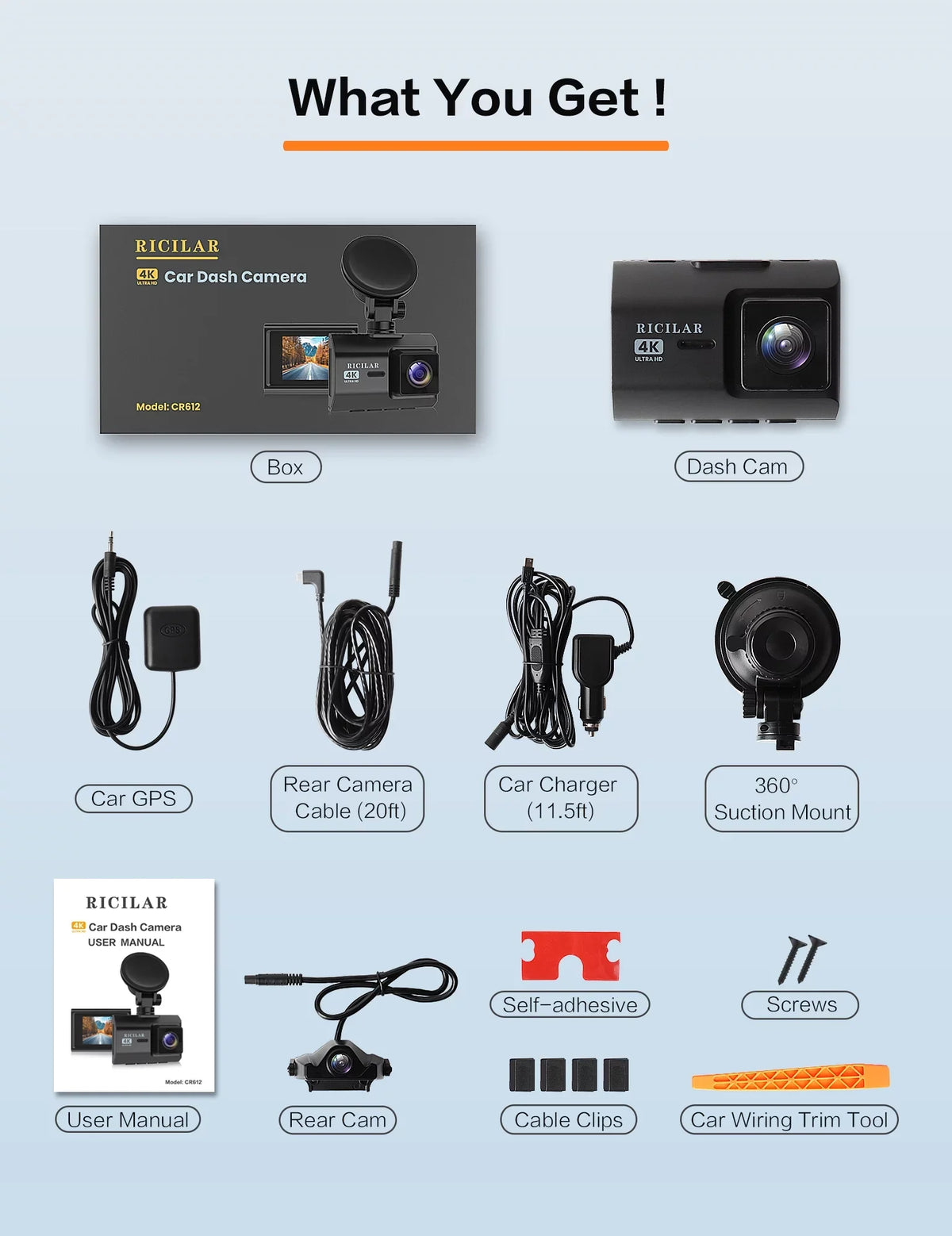 24 Wifi, Wdr, Hd Gps, 2K Ricilar Camera Built 4K Hd Sensor, Wide in Gravity 2" with Ips Rear Screen, Parking Hour Full Front 140° 170° and Night Angle Dash Mode Car Vision, Camera, Ultra