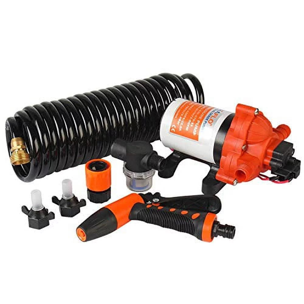 Marine Deck PRESSURE Rv GPM DUTY PSI Boat Yacht SWITCH 12v Series with 33 3.0 Wash KIT Pump 70 SEAFLO HEAVY NEW for Washdown ALL