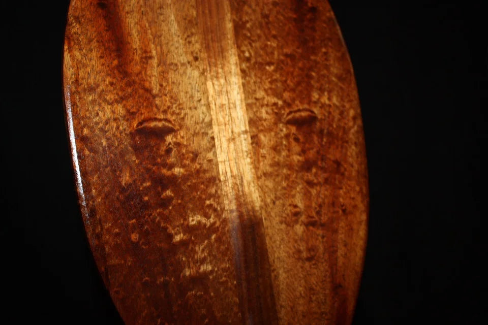 Outrigger #koa3817 | Watermarks Premium Eyes Koa Paddle Curls Soft 60"
