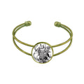 Mountains Rivers Drawing Bangle Masterpiece wristband Open Retro Jewelry Cuff Chinese