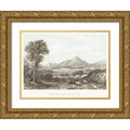 View Framed with 14x12 Ornate Print Art Gold Loch Unknown Titled Wood Museum Lomond Double of - Matting