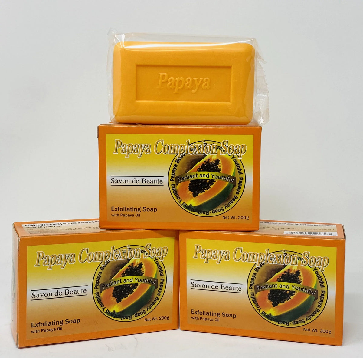 with Soap pack Papaya papaya oil 200g of each 3 Complexion