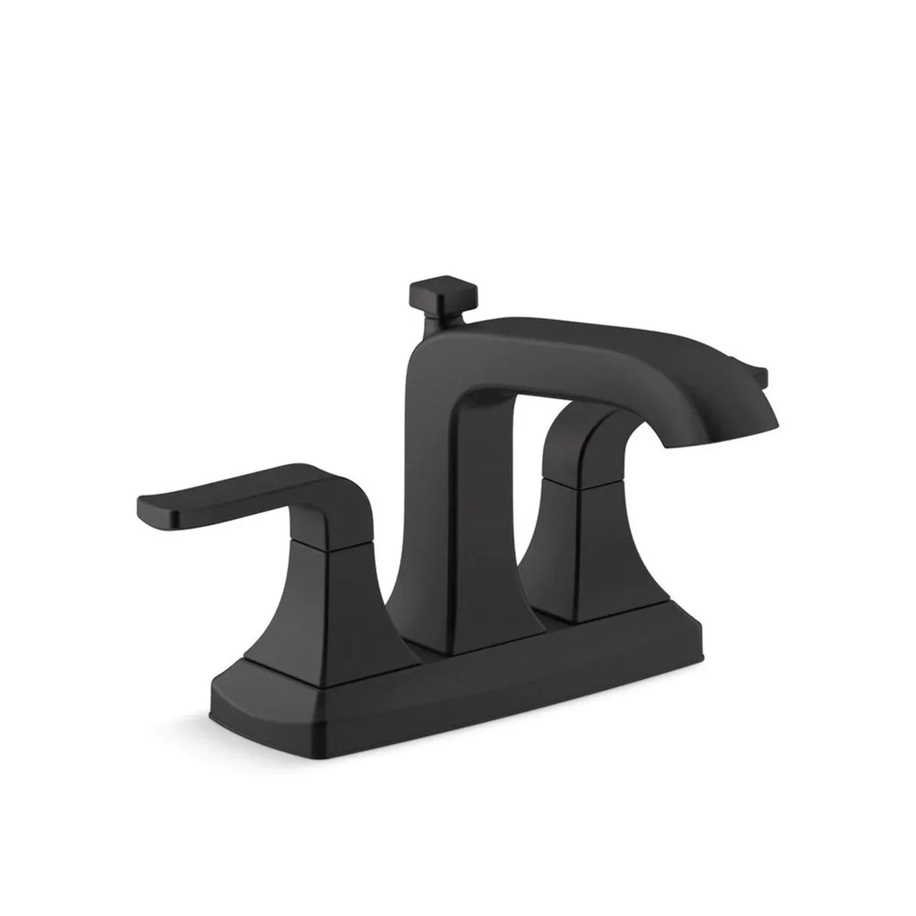 Rubicon Faucet KOHLER 4 2-Handle Bathroom in Centerset in. Matte Black