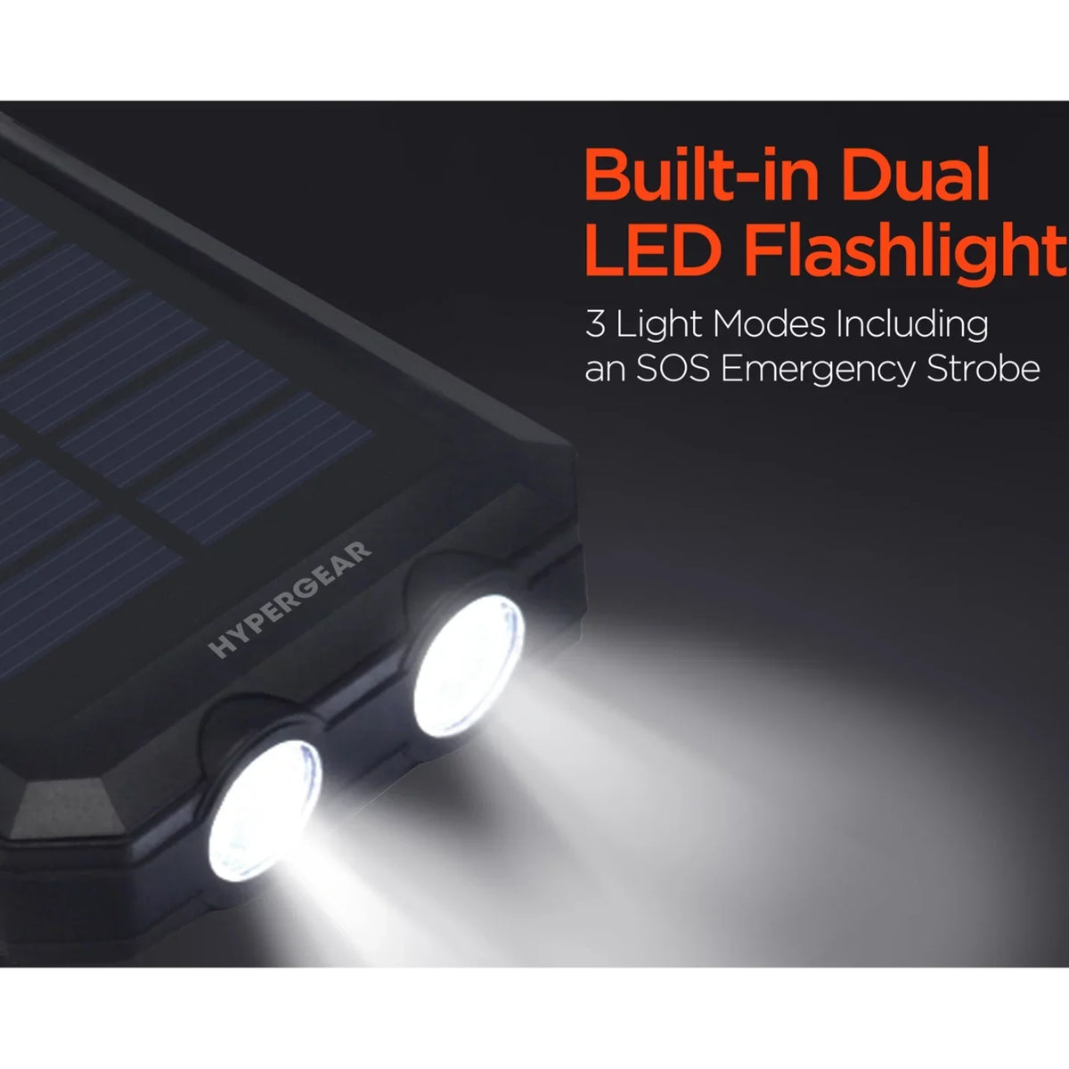 Solar Bank, Black 10000mAh 13681-HYP Power HyperGear