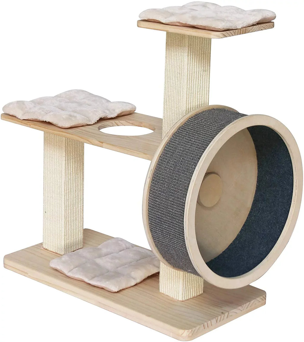 20” Wheel – Tree with 2 Built-In Spin Diameter Tiers Kitty Cat Penn-Plax with Wheel