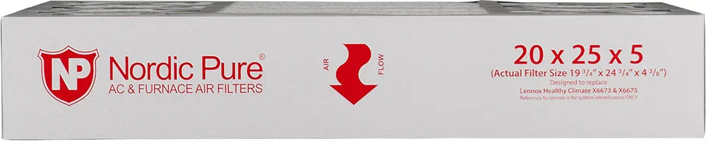 Carbon Lennox MERV + (4 Pack AC X6673_X6675 2 3/8) 20x25x5 Filter 10 Replacement