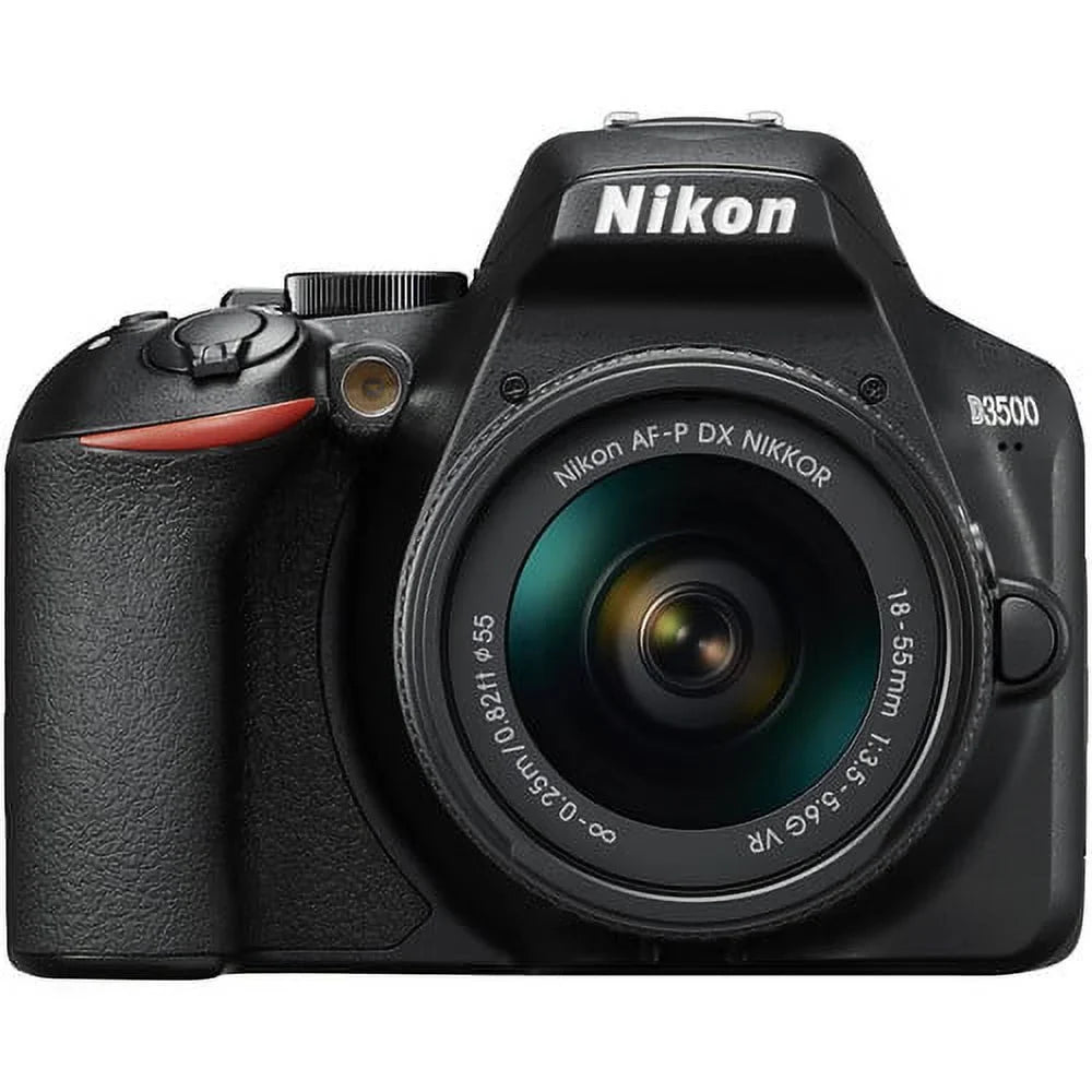 24.2MP Camera D3500 - 12PC DSLR Bundle Nikon 1590 VR Lens 18-55mm Accessory with