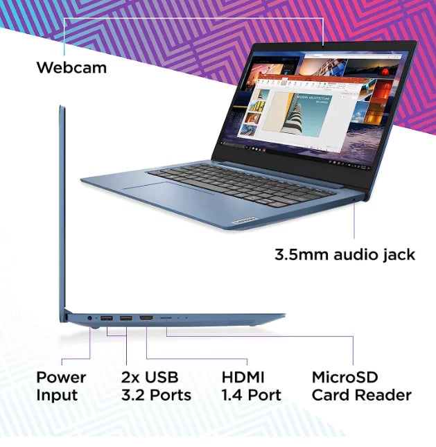 N4020 4 IdeaPad HD Open eMMC 81VU0079US Lenovo 64GB Blue Non 14" Touch Box Ice