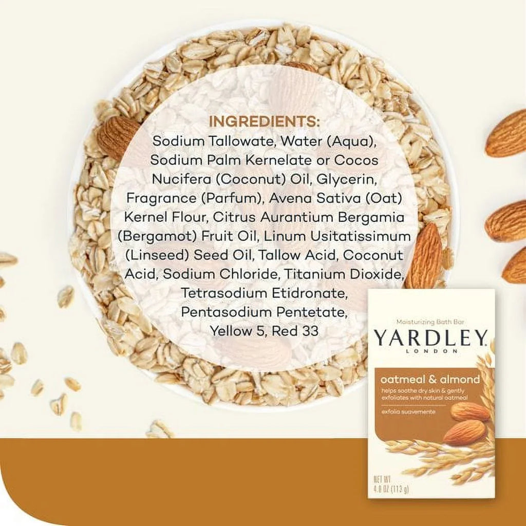 Pack) Oatmeal and Bar Soap, Almond Oz 4 Yardley (12