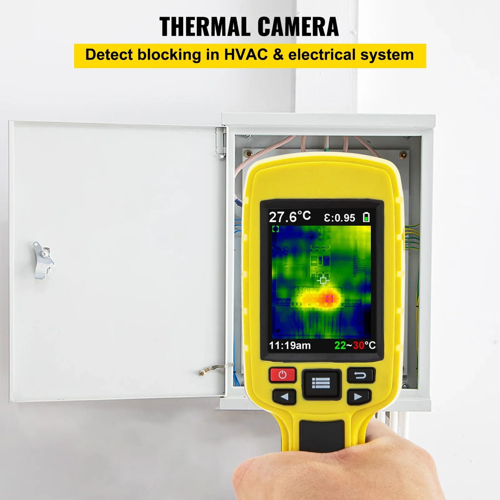 Camera, IR (3600 2.8" Electrical Thermal Screen, System SD Battery, Built-in VEVOR HVAC, Automatic Card Color for Li-ion and 60x60 Resolution Detect Infrared with Camera Display Imaging Pixels)