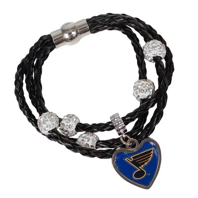 Braided Louis Charm St. Blues wristband