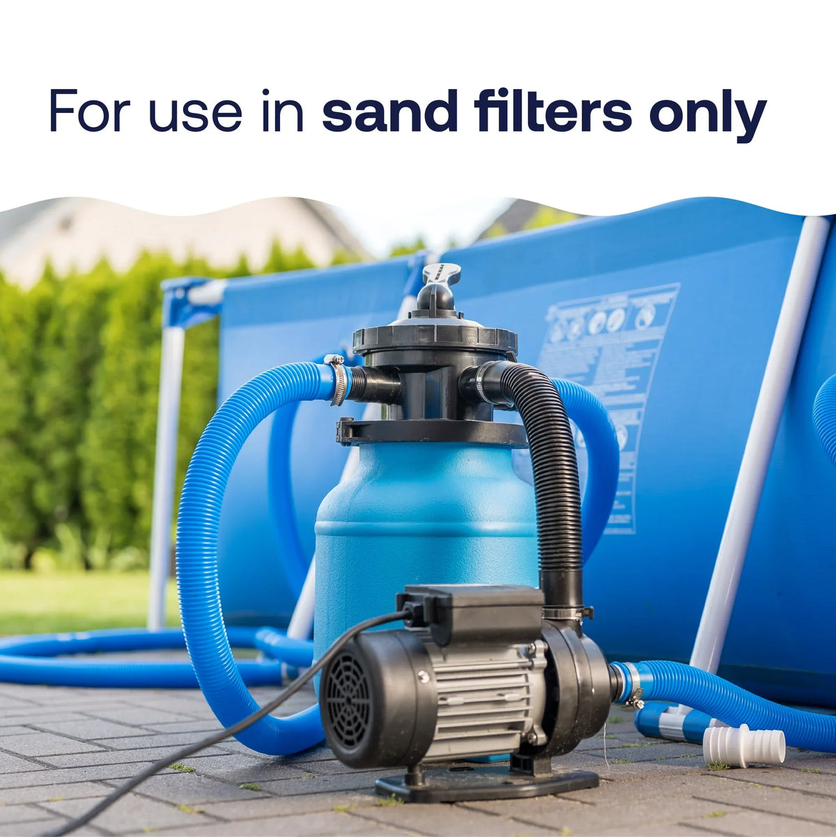 50lb Filter for Swimming Pools, Sand Pool Care HTH Pool