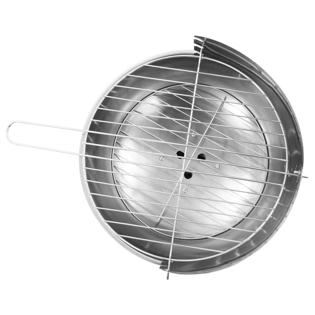 Steel BBQ Buyweek Stainless Charcoal Pedestal Grill