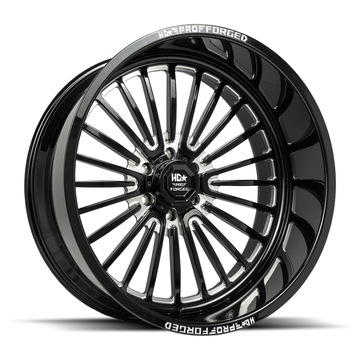 HD 6 -76ET 125CB LHD 6X139.7 FORGED PRO MILLED WHEEL LUXXX 26X14 BLACK WARHOG GLOSS
