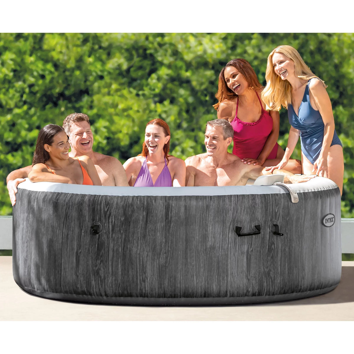 PureSpa Pack) Tray Plus Intex Hot (4 Accessories Intex + Inflatable Tub