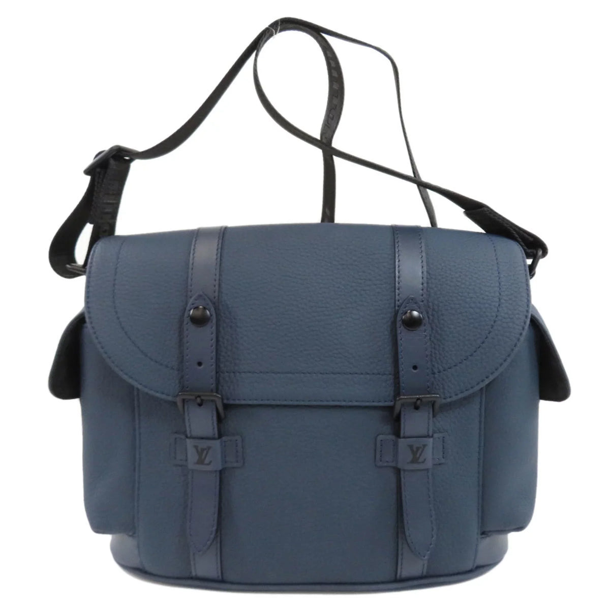 Christopher M58475 Taurillon Leather Shoulder Pre-Owned Bag (Good) Men's