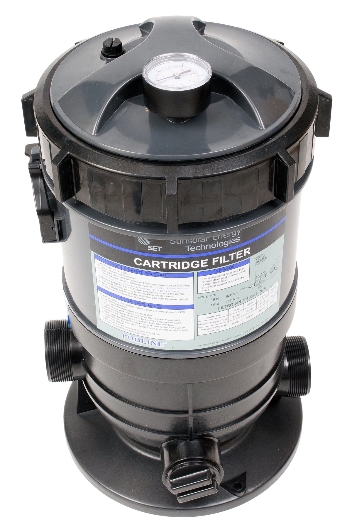 60SF Pressure for Swimming Gauge Pools Cartridge System Filter with