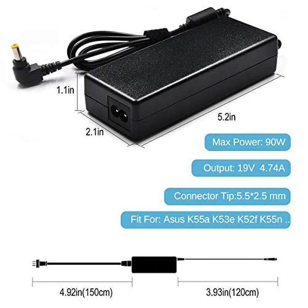 Power Laptop X751Ma X551Ca X551M X550L K52F Ac X551Ma C Adapter Charger Cord K55A Adp-65Gd X550Ca U56E Exa0703Yh Adp-65Jh 90W B X551Mav Bb X550La K53E Jeestam K55N Supply X550 For X551C Asus