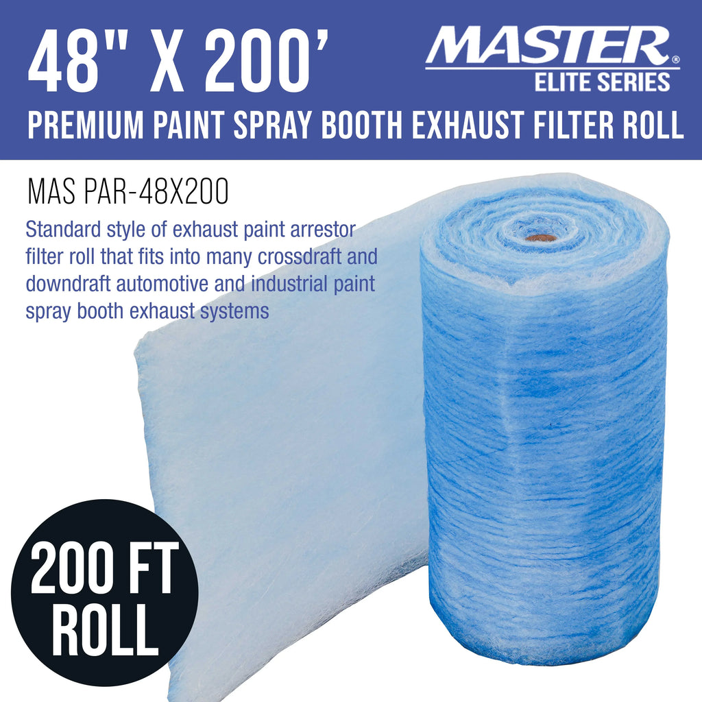 Spray Filter Fiberglass Refinish Premium 48" Paint Paint Captures Elite x Exhaust Booth Overspray Master - Roll, Gram Booths Autobody Paint Traps 18 200' Auto Particles Arrestor Heavy-Duty in -