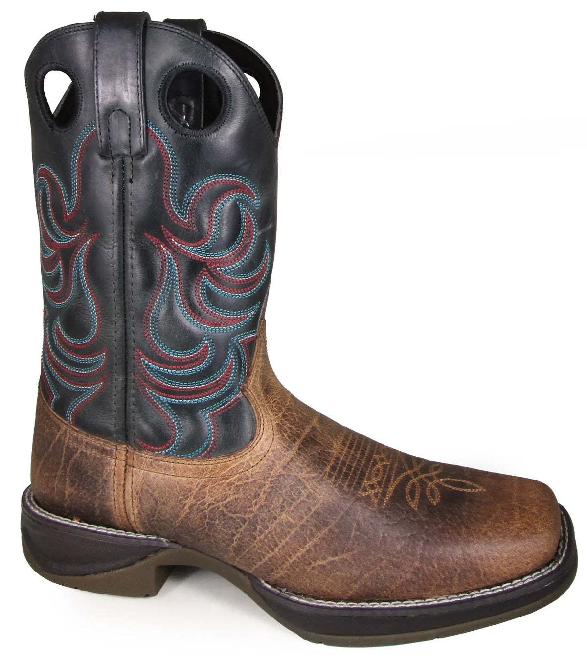 Cowboy Mens 11D Benton Leather Smoky Boots Mountain Brown/Black