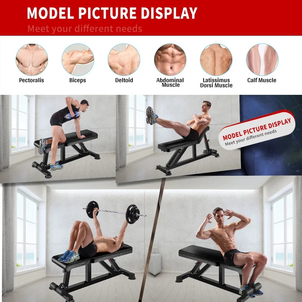 for Bench, for Bench Dumbbells Weight Body Workout Adjustable 700LB Exercise KINGKANG Workout,Foldable Home Gym Full K Bench
