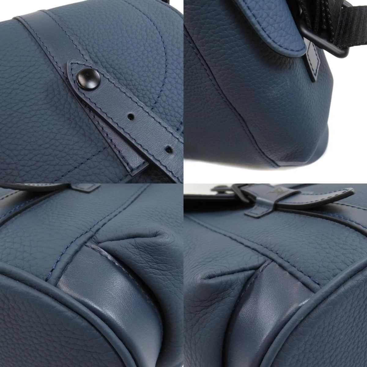 Christopher M58475 Taurillon Leather Shoulder Pre-Owned Bag (Good) Men's