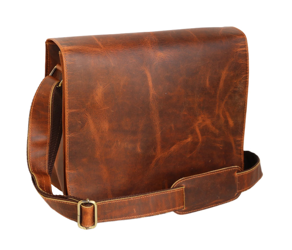 office for MacBook gift bag bag distressed for bag Leather shoulder Handmade men satchel iPad briefcase