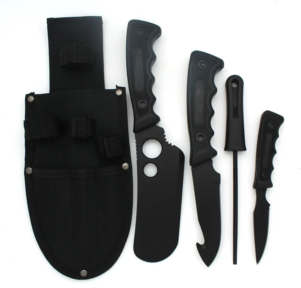 Eye Duty Game Knife Hunting 5PC Snake Set Big Heavy Black Tactical