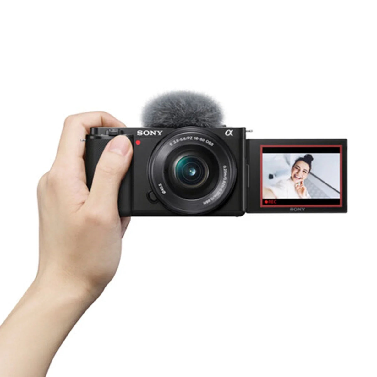 Card + Case Accessory ZeeTech Bundle 16-50mm (Black) Memory Mirrorless Vlog ZV-E10 Camera Tripod + + Lens 128GB Alpha With +
