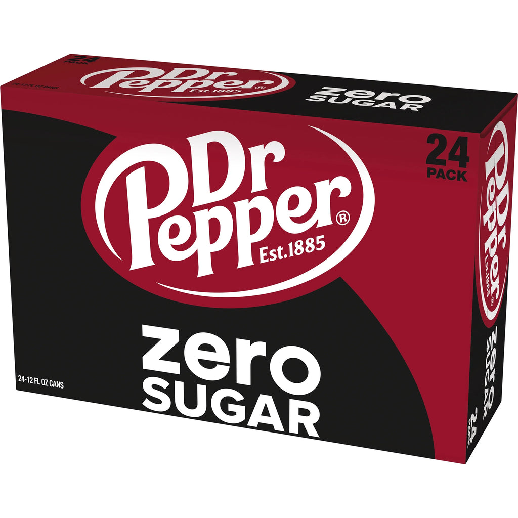24 Soda Pepper Pack Dr Pop, oz, Cans fl Sugar Zero 12