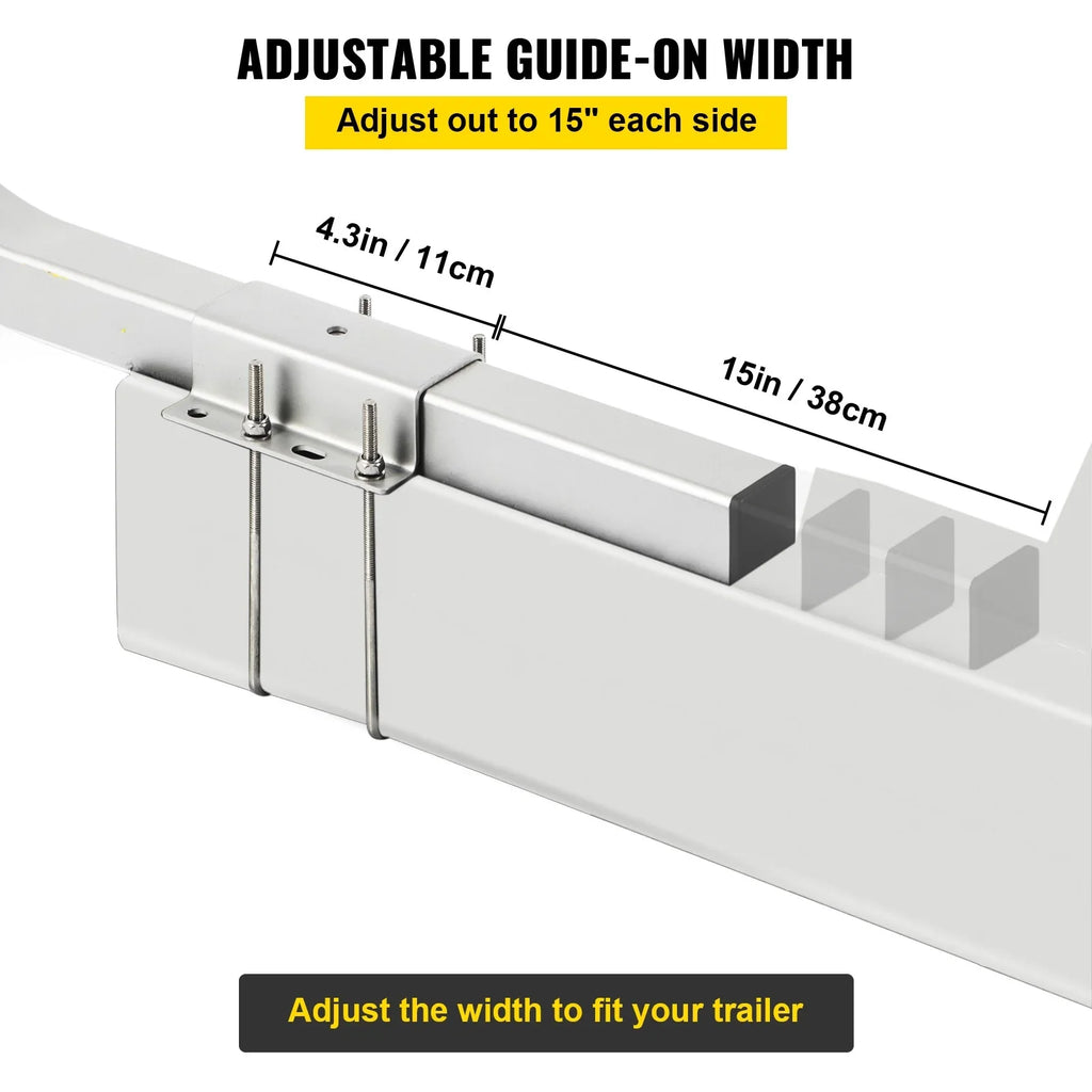60", Steel with Tube Pair Mounting BENTISM Galvanized One Ski Complete Trailer Guide-on, Trailer Guide Included, Covers, ons, PVC Boat, Sailboat for Trailer or Post Boat Boat Accessories Fishing