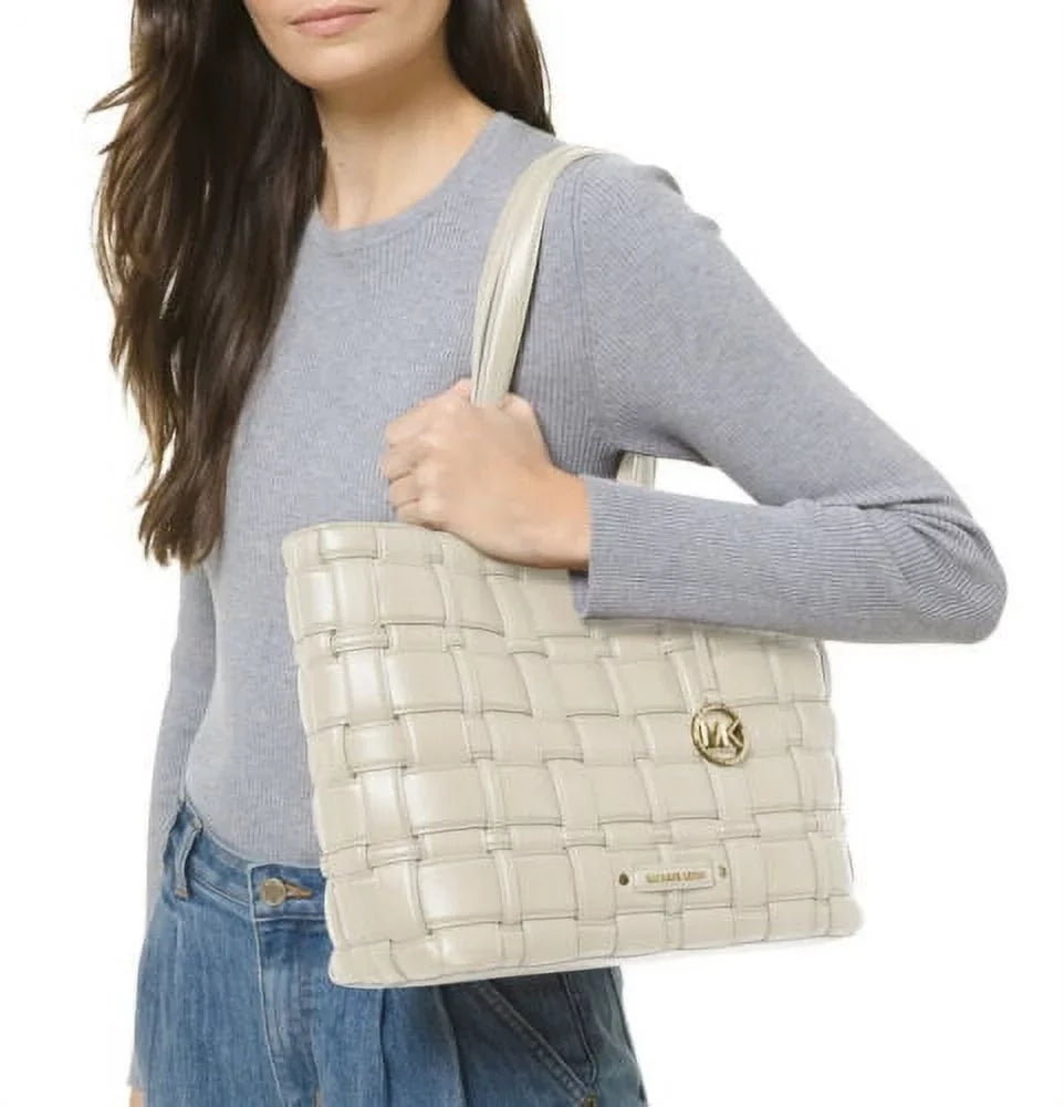 Tote Light Kors East/West Medium Cream Michael Ivy
