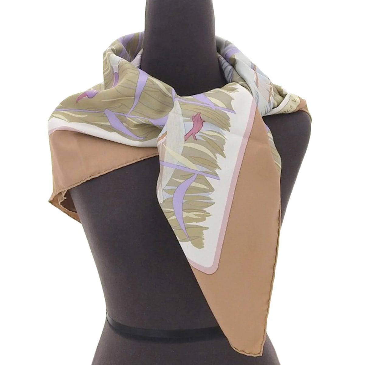 VERTS Silk Kare90 (Good) Scarf HERMES Mallard Pre-Owned Muffler Hermes COLS Orange