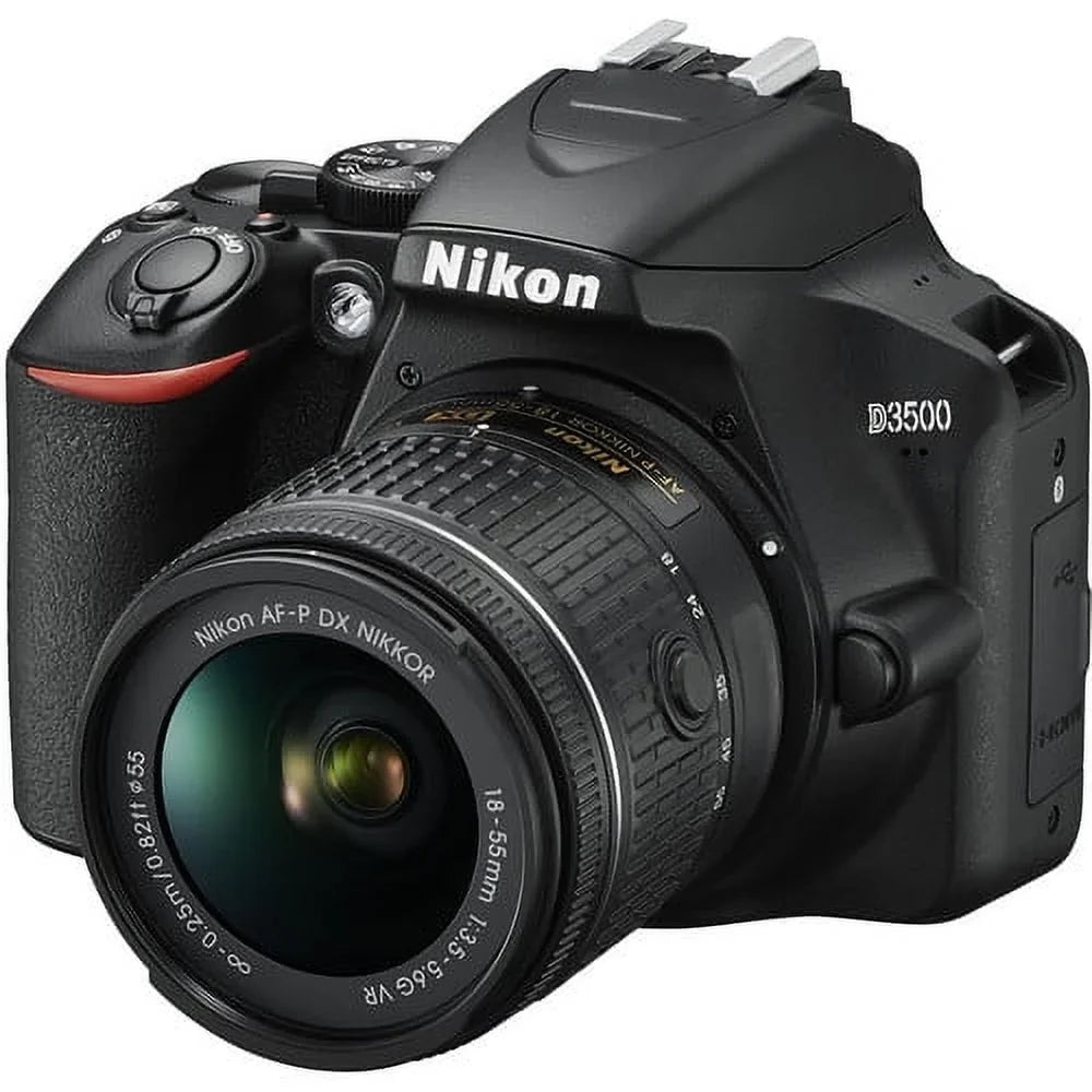 24.2MP Camera D3500 - 12PC DSLR Bundle Nikon 1590 VR Lens 18-55mm Accessory with