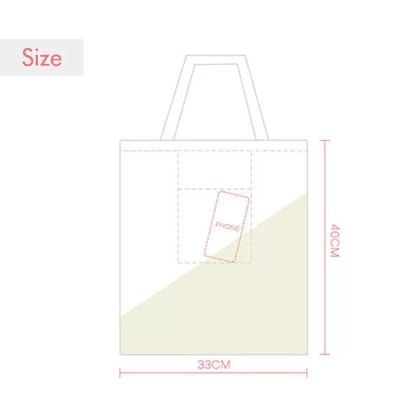 Yellow Pattern Tote Bag Sack Expression Canvas Shoulder Culture Ha