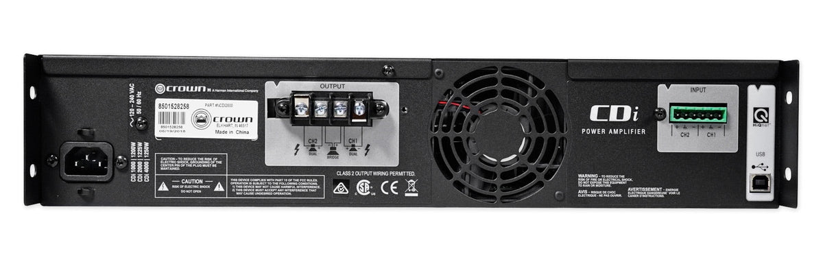 JBL 800w Background Front+2) Amplifier+10) 70V CDi2000 Crown Speakers Commercial