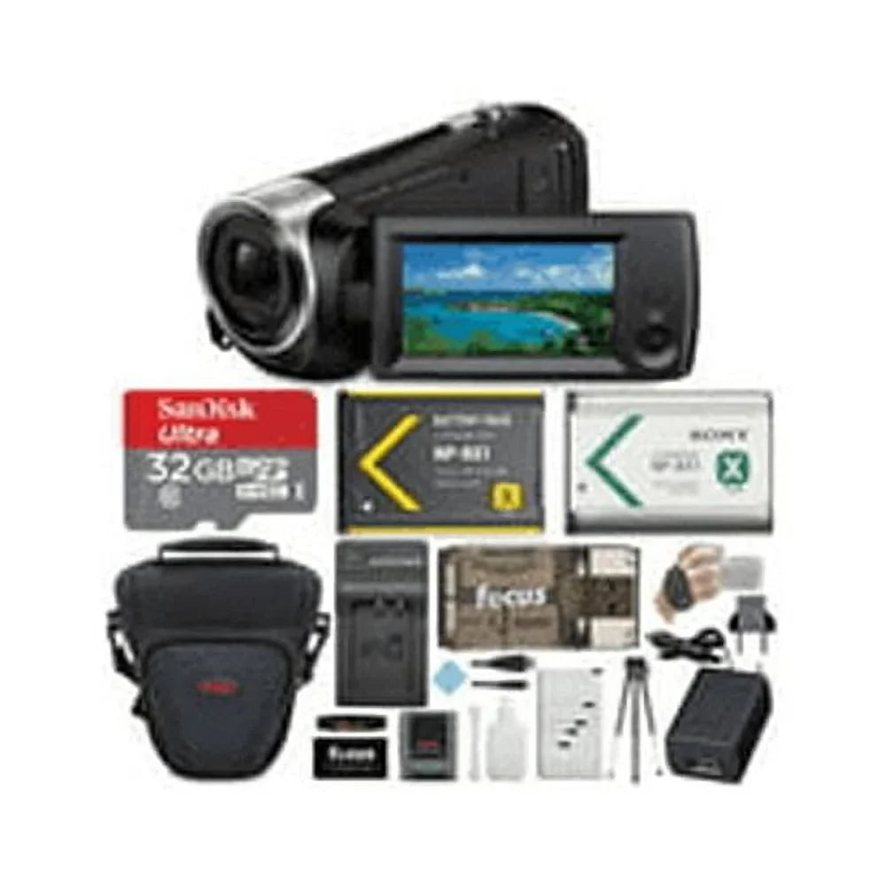 Camcorder Handycam Bundle Card CX405 and 32GB 1080p Accessory SD with