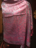 Vintage Pashmina Paisley Wrap Brocade Scarf