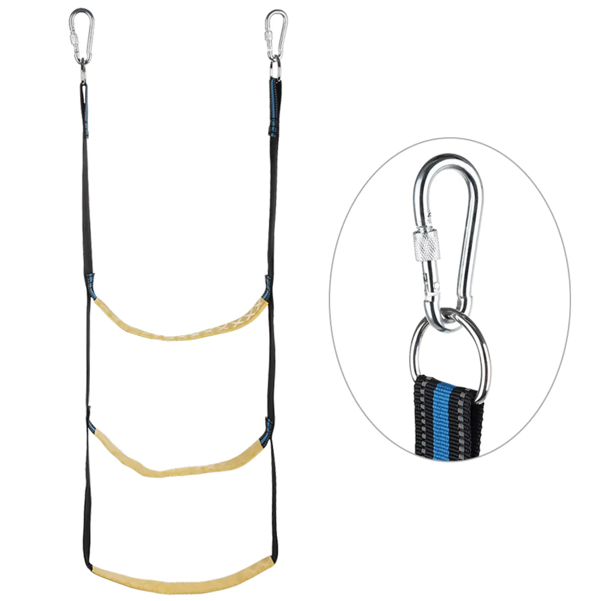 Ladder, Motorboat Boarding Rope Rope Ladder for Boat 3-Step Kayak, Canoeing, Marine Climbing Boat, Ladder, Sailboat, Inflatable Folding Portable