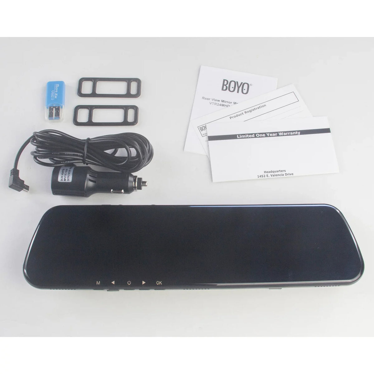 HD Front FHD with - DVR VTR24MHD Camera BOYO and Rear-View Mirror