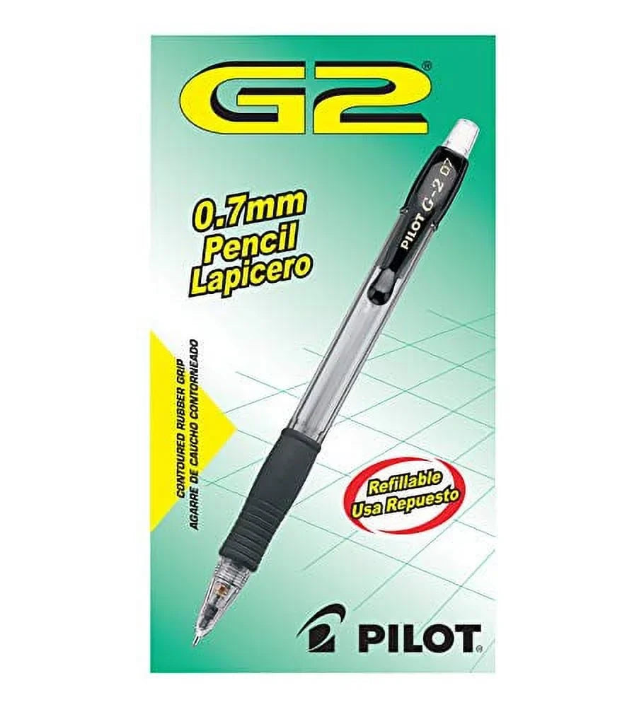 12-Pack (51015) Pencils, Black Lead, with 0.7mm G2 Mechanical Accents, PILOT