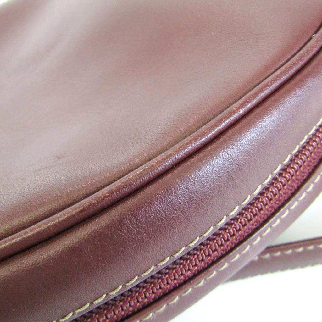 (Good) Leather Women's Bordeaux Must Bag Shoulder Cartier Pre-Owned