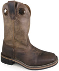 Smoky D(M) Square Brown Toe 5 Mountain Distressed US Waylon Boys' Boot Western