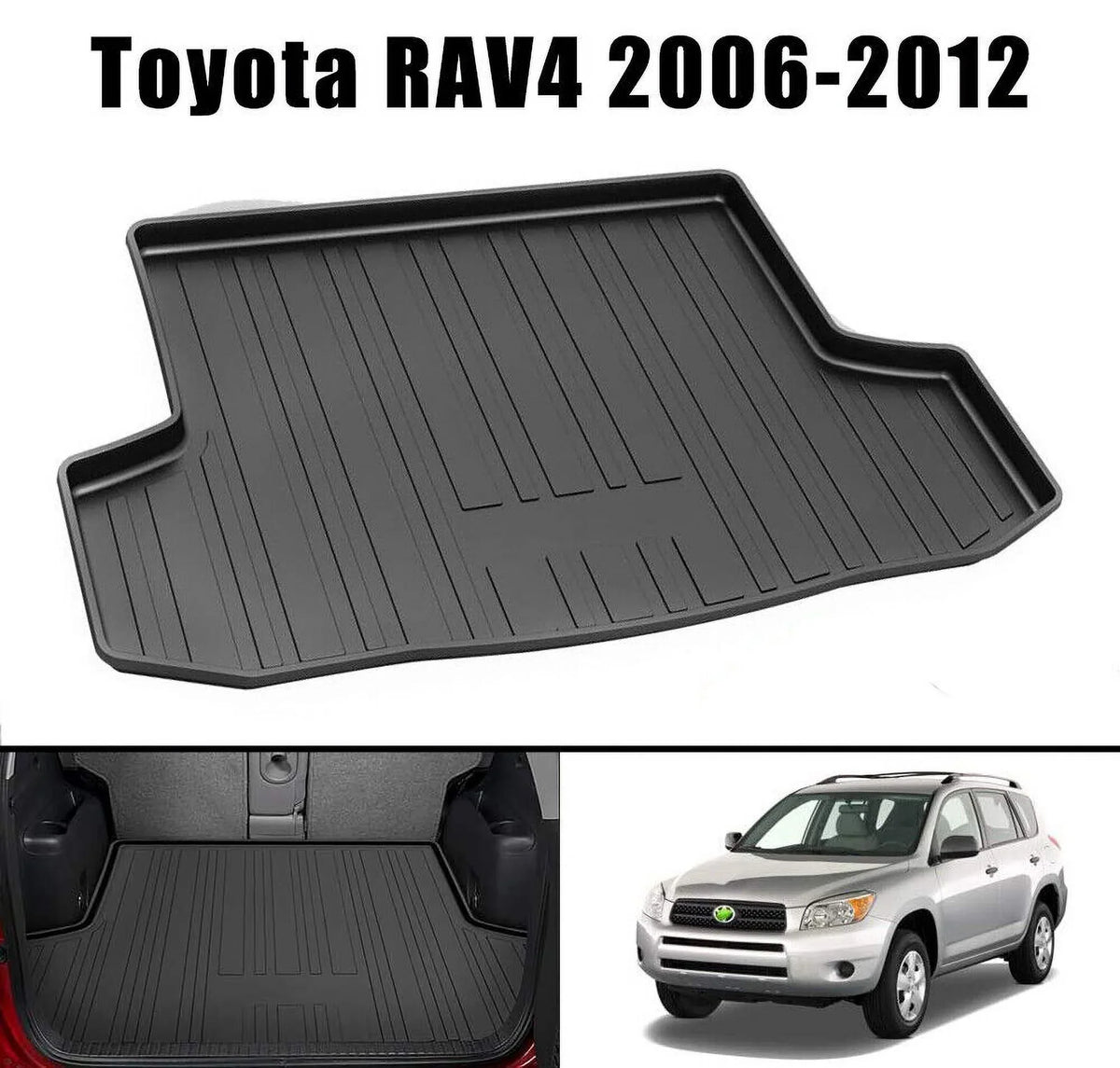 Carpet Rear 2006-2012 RAV4 for Liner to Install Easy Trunk Mat Car Cargo