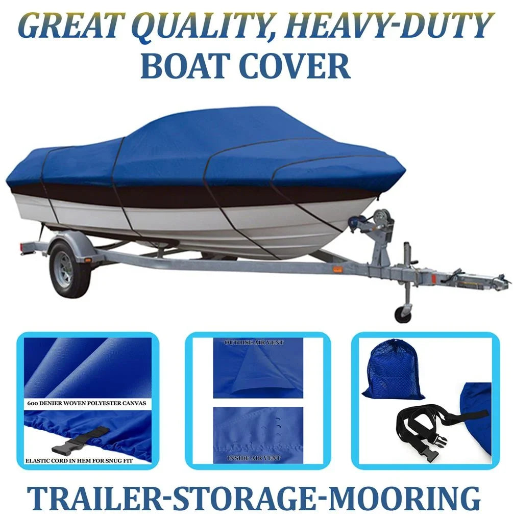 BLUE, 16 QUALITY PRO GREAT COVER FISH/SEA for Compatible SPECTRUM BOAT YEARS HAWK ALL